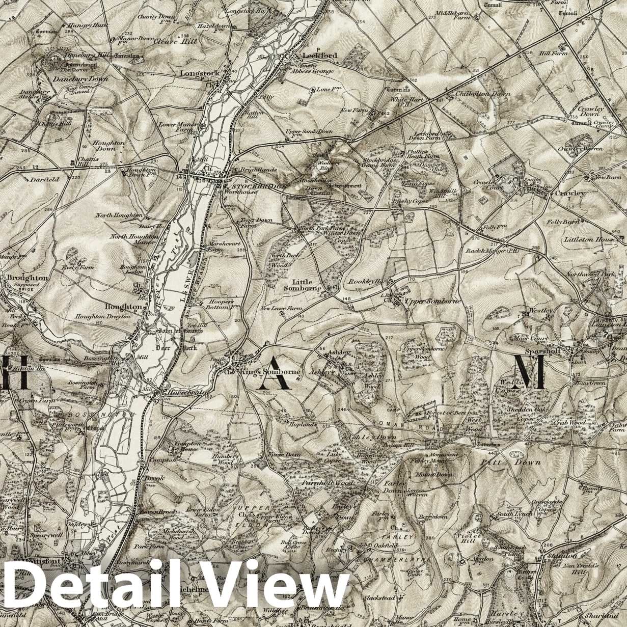 Winchester - Survey Map, 1903 - Ordnance Survey Topographic Map Print