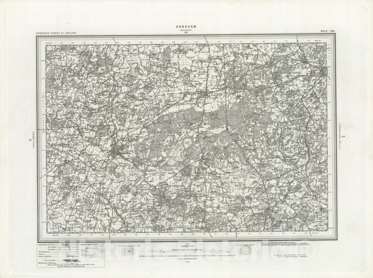 Historic Map : 302 Horsham 1896 - Vintage Wall Art