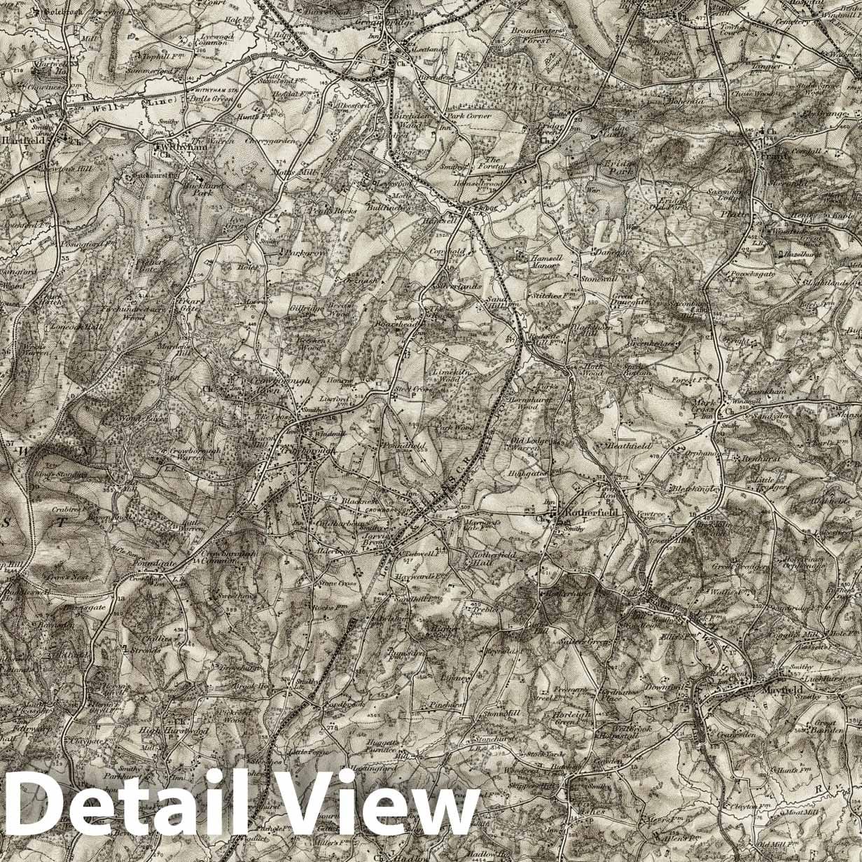 Tunbridge Wells, England - Survey Map, 1905 - Ordnance Survey Historical Reproduction