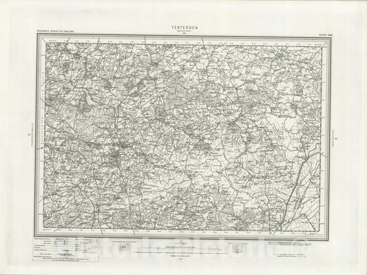 Historic Map : 304 Tenterden 1896 - Vintage Wall Art
