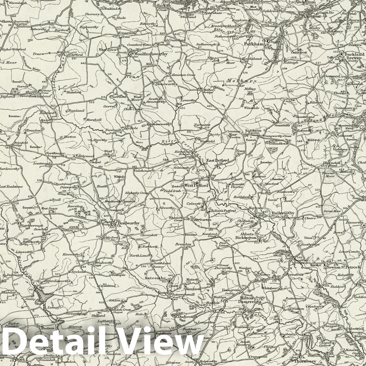 Bude - Survey Map, 1895 - Ordnance Survey England