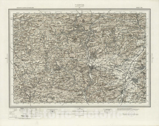 Historic Map : 310 Tiverton (Hills) 1898 - Vintage Wall Art