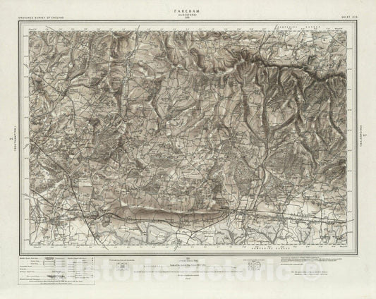 Historic Map : 316 Fareham (Hills) 1895 - Vintage Wall Art