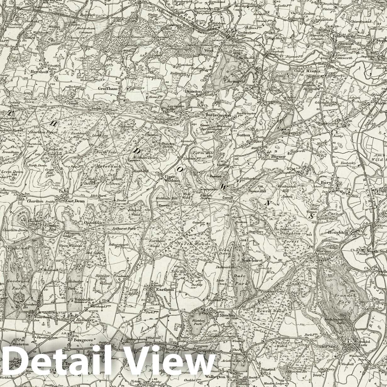 Chichester - Survey Map, 1895 - Ordnance Survey England
