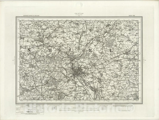 Historic Map : 325 Exeter 1898 - Vintage Wall Art
