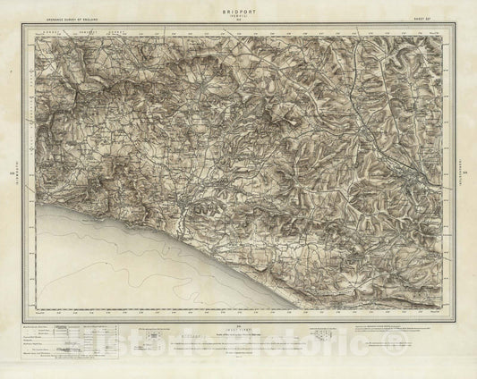Historic Map : 327 Bridport (Hills) 1898 - Vintage Wall Art