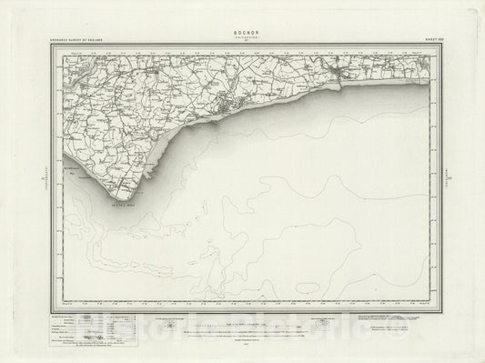 Historic Map : 332 Bognor 1895 - Vintage Wall Art