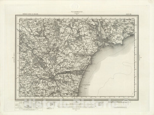 Historic Map : 339 Teignmouth 1898 - Vintage Wall Art