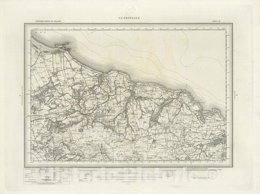 Historic Map : 34 Guisborough 1898 - Vintage Wall Art