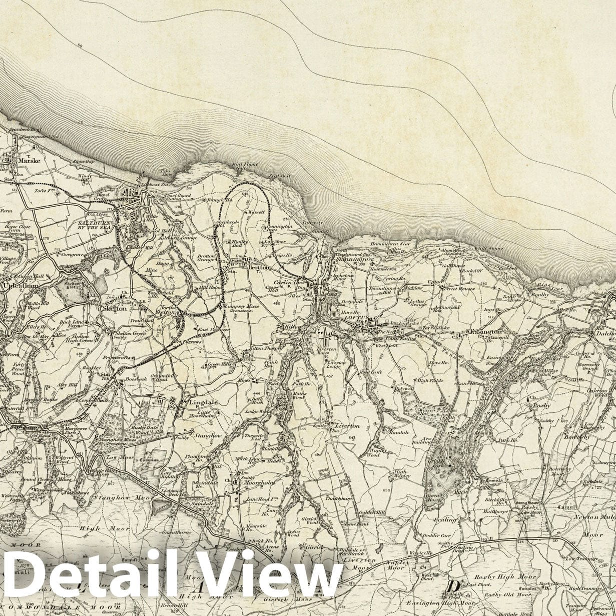 Guisborough - Survey Map, 1898 - Ordnance Survey England