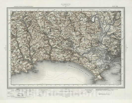 Historic Map : 348 Plymouth (Hills) 1911 - Vintage Wall Art