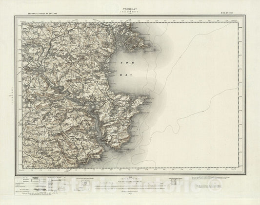 Historic Map : 350 Torquay (Hills) 1898 - Vintage Wall Art
