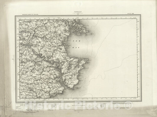Historic Map : 350 Torquay 1898 - Vintage Wall Art