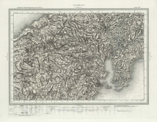 Historic Map : 352 Falmouth (Hills) 1907 - Vintage Wall Art