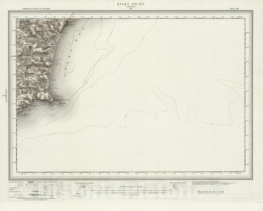 Historic Map : 356 Start Point (Hills) 1897 - Vintage Wall Art
