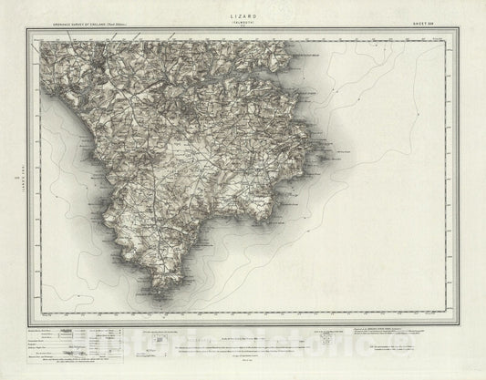 Historic Map : 359 Falmouth (Hills) 1907 - Vintage Wall Art