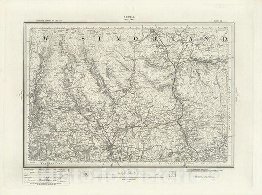 Historic Map : 39 Kendal 1898 - Vintage Wall Art