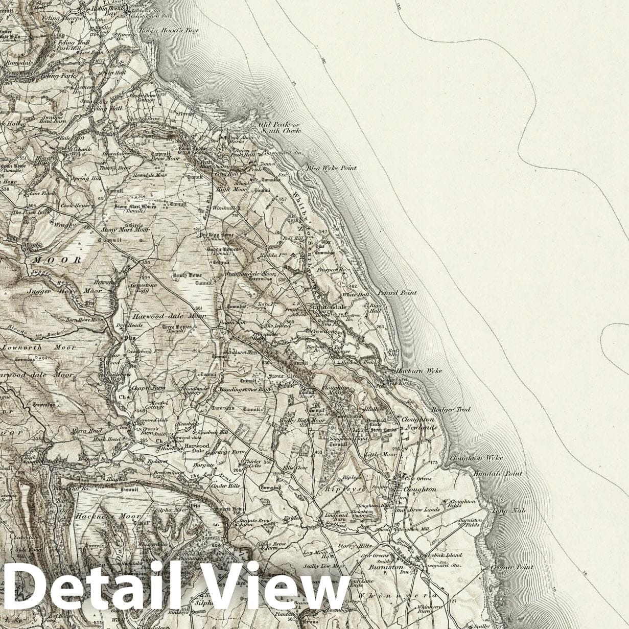 Whitby - Survey Map, 1897 - Ordnance Survey Topographic Print