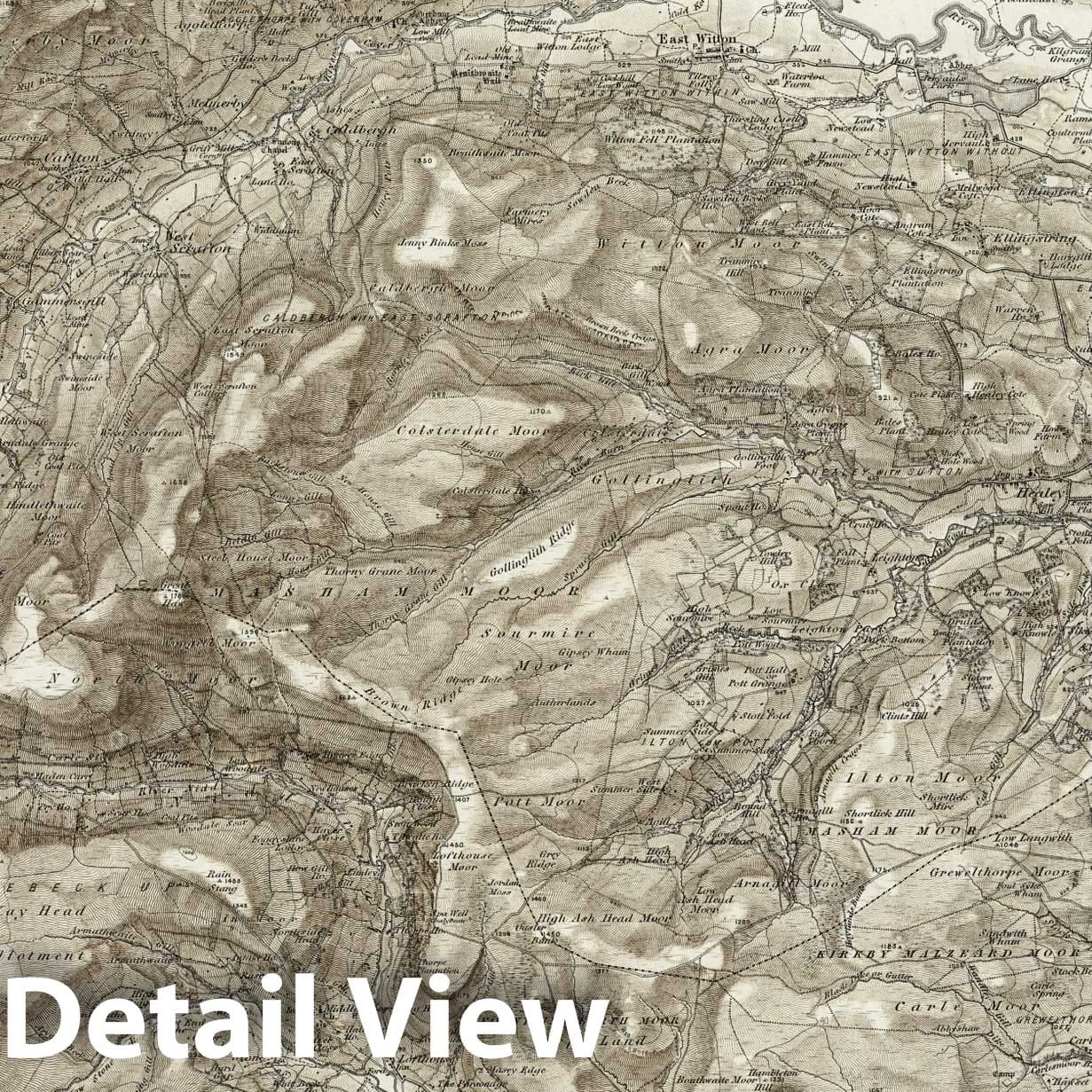 Masham - Survey Map, 1897 - Ordnance Survey England