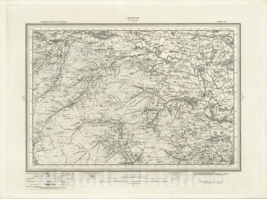 Historic Map : 51 Masham 1897 - Vintage Wall Art