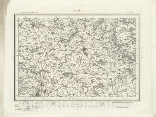 Historic Map : 52 Ripon 1898 - Vintage Wall Art