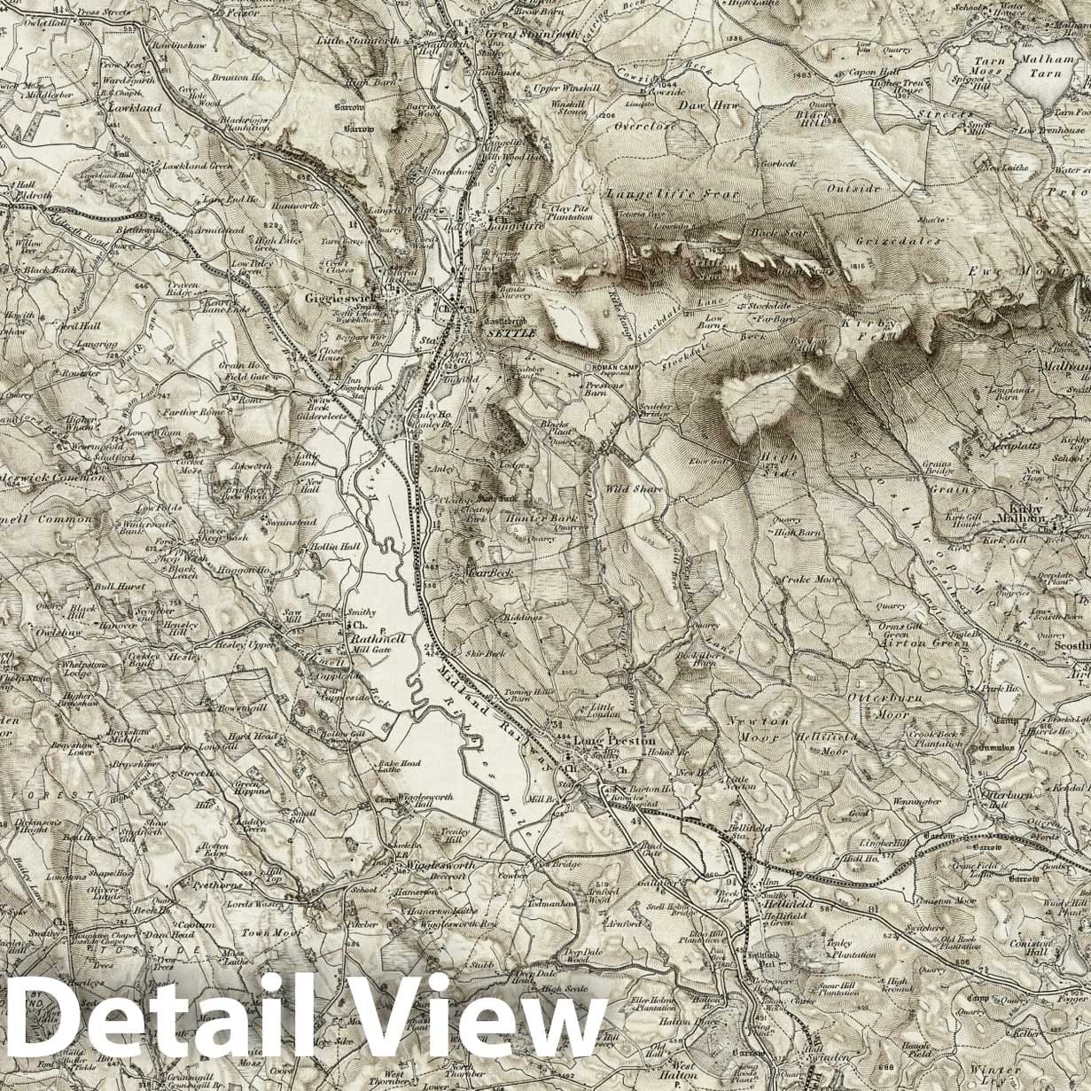 Settle - Survey Map, 1898 - Ordnance Survey of England