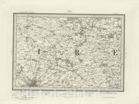 Historic Map : 63 York 1898 - Vintage Wall Art