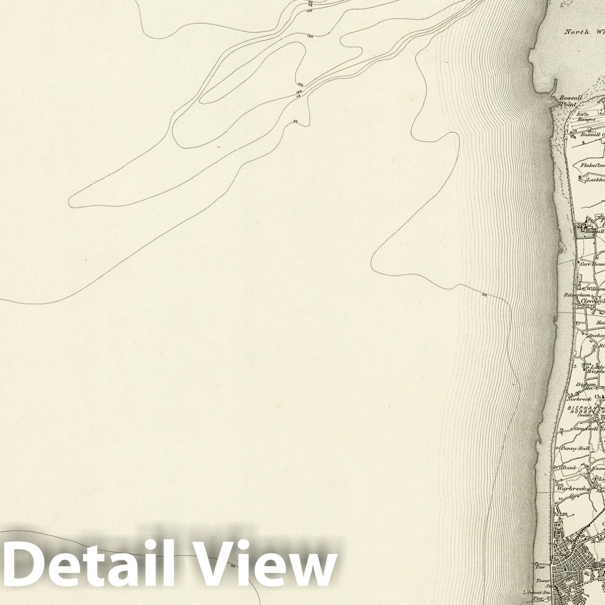 Fleetwood - Survey Map, 1897 - Ordnance Survey Historical Map Print