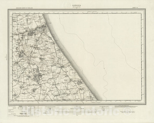 Historic Map : 73 Hornsea (Hills) 1897 - Vintage Wall Art
