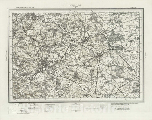 Historic Map : 78 Wakefield (Hills) 1896 - Vintage Wall Art