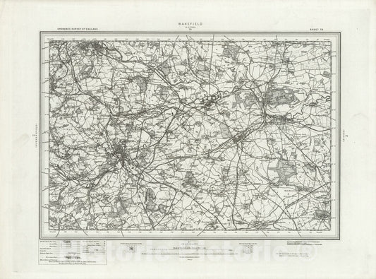 Historic Map : 78 Wakefield 1896 - Vintage Wall Art