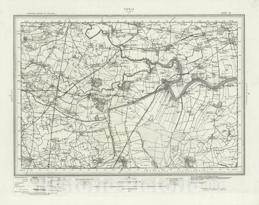Historic Map : 79 Goole (Hills) 1895 - Vintage Wall Art
