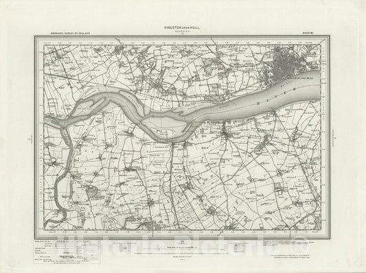 Historic Map : 80 Kingston upon Hull 1895 - Vintage Wall Art
