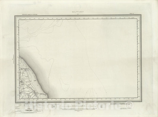 Historic Map : 91 Saltfleet 1898 - Vintage Wall Art