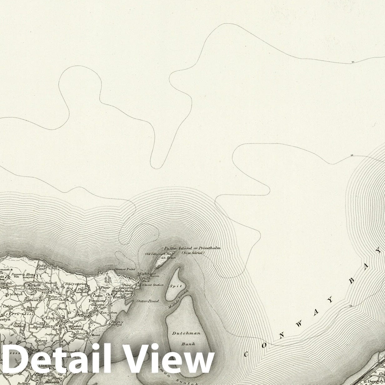Beaumaris - Survey Map, 1899 - Ordnance Survey Historical Map Print