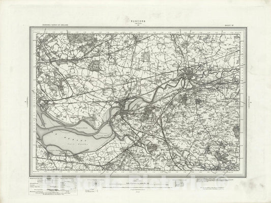 Historic Map : 97 Runcorn 1896 - Vintage Wall Art
