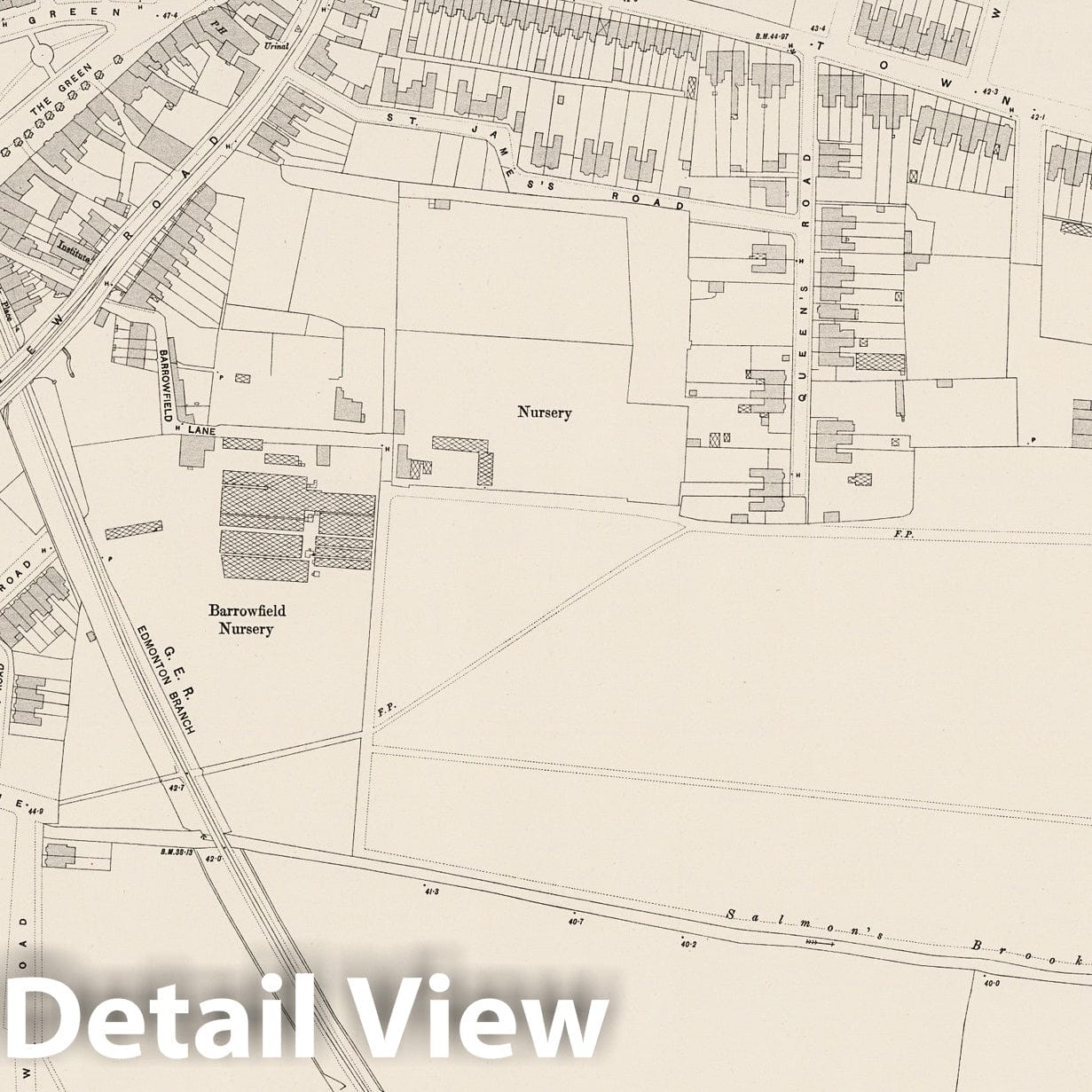 London - Sheet I.78, 1895 - Ordnance Survey Historical Map Print