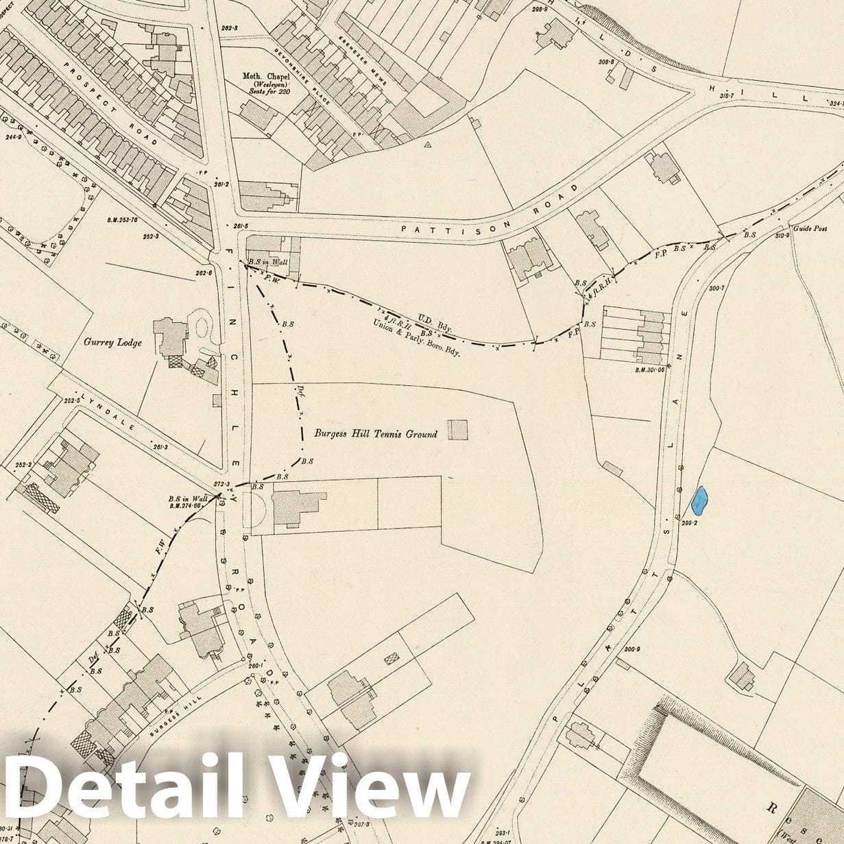 London, Sheet II.88 - Survey Map, 1895 - Ordnance Survey Historical Print