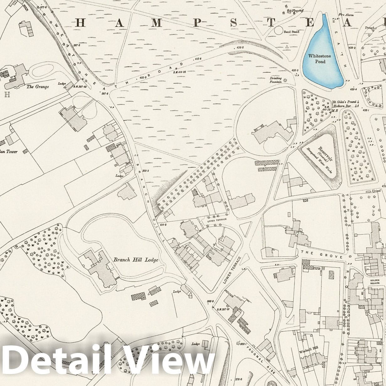 London, Sheet II.89 - Survey Map, 1895 - Ordnance Survey Historical Print