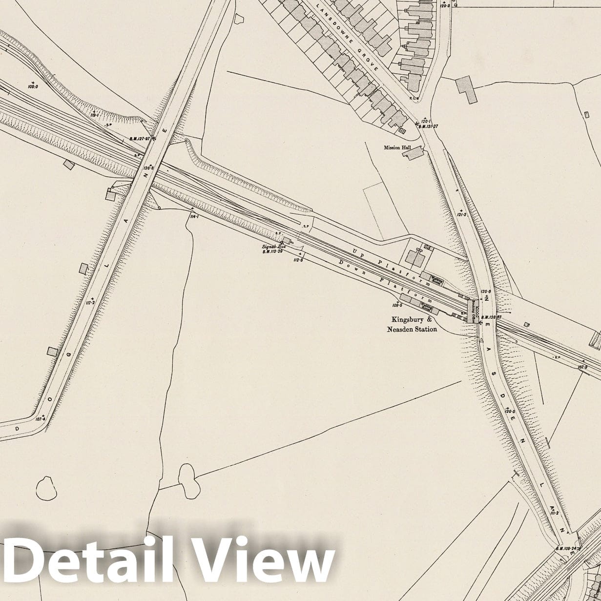 London, Sheet II.94 - Survey Map, 1896 - Ordnance Survey Historical Print