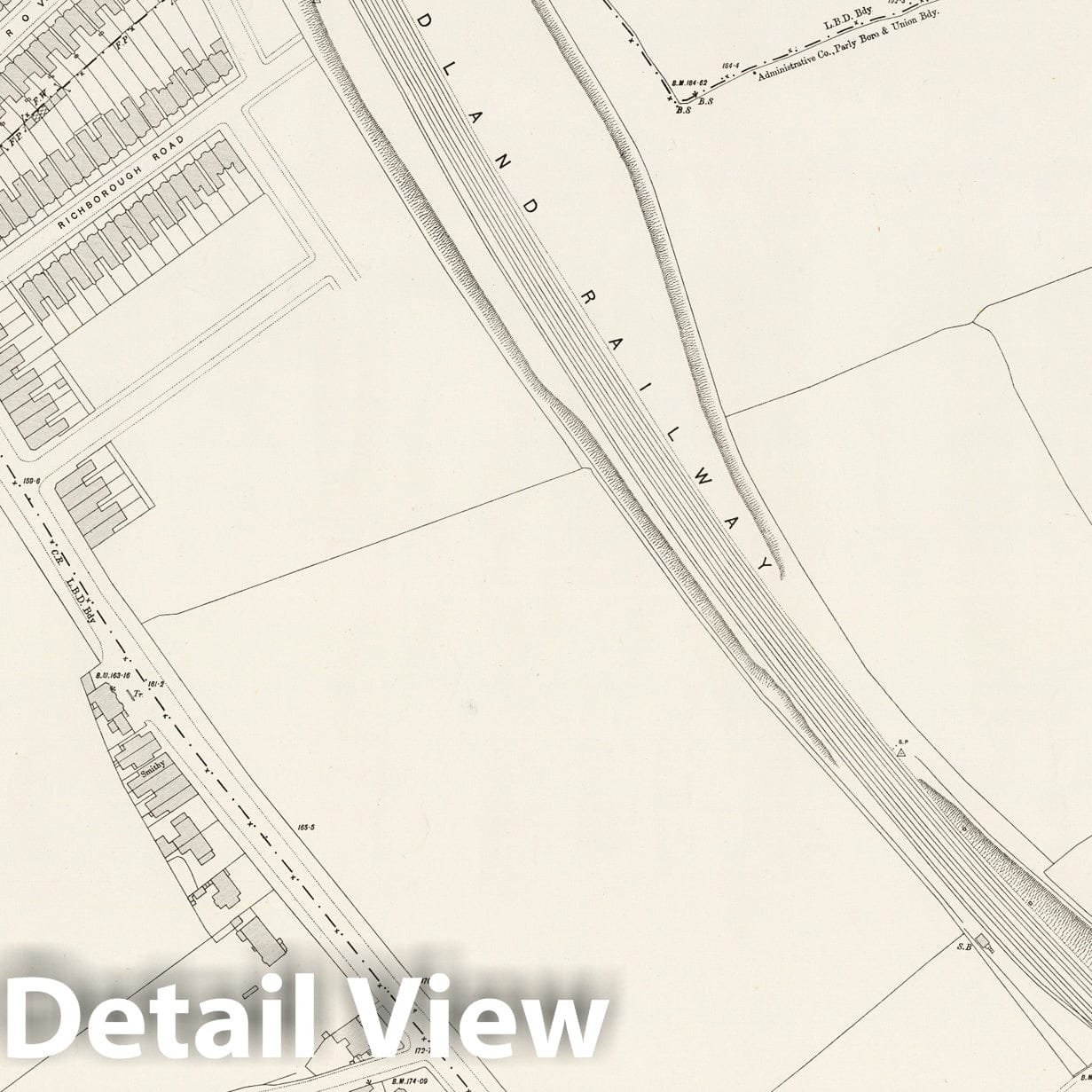 London, Sheet II.97 - Survey Map, 1894 - Ordnance Survey Historical Print