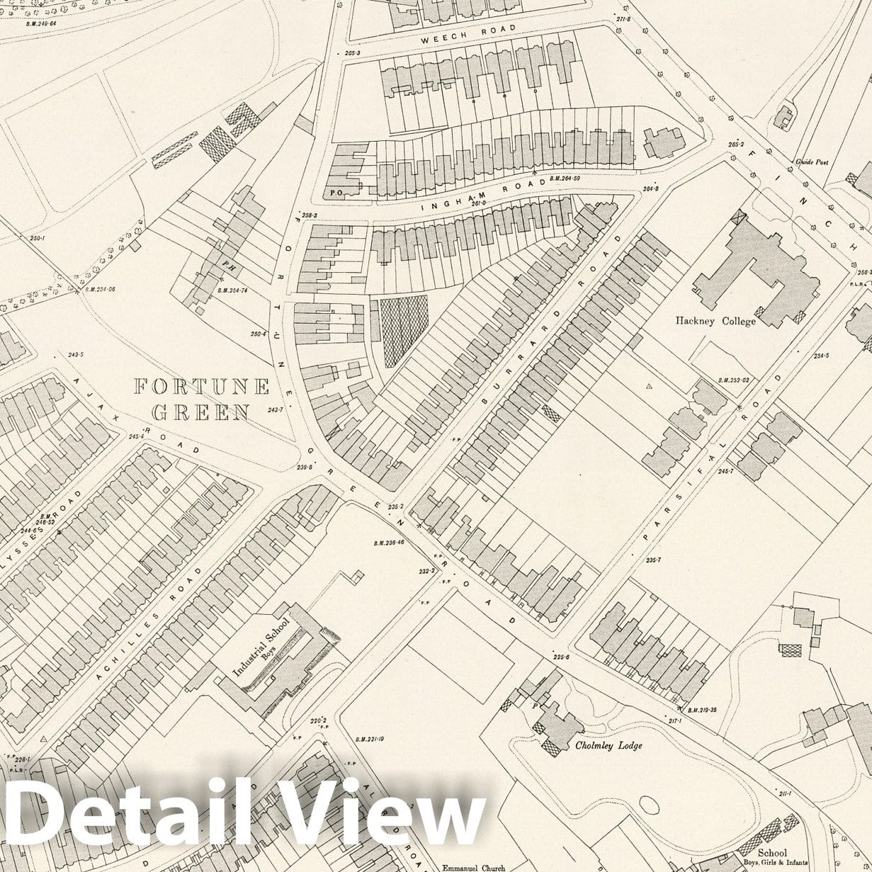 London, Sheet II.98 - Survey Map, 1895 - Historical Map Print