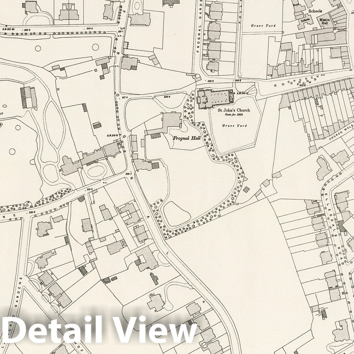 London, Sheet II.99 - Survey Map, 1895 - Ordnance Survey Historical Print