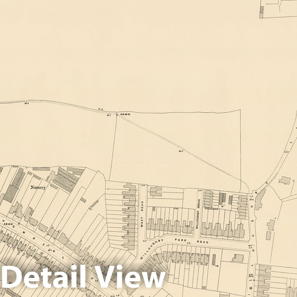 London, Sheet III.8 - Survey Map, 1895 - Ordnance Survey Print