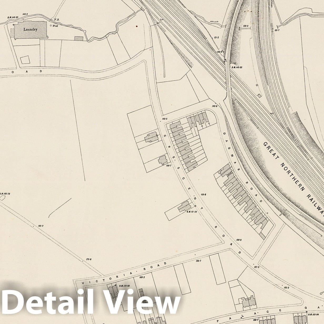 London - Survey Map, 1894 - Ordnance Survey Historical Map Print