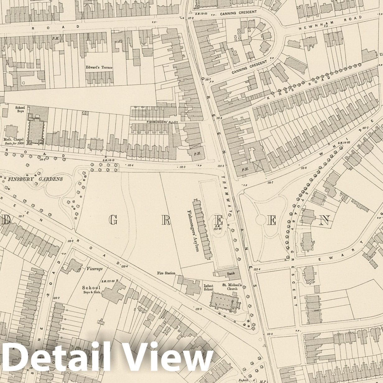 London Sheet III.14 - 1895 Ordnance Survey Map Print