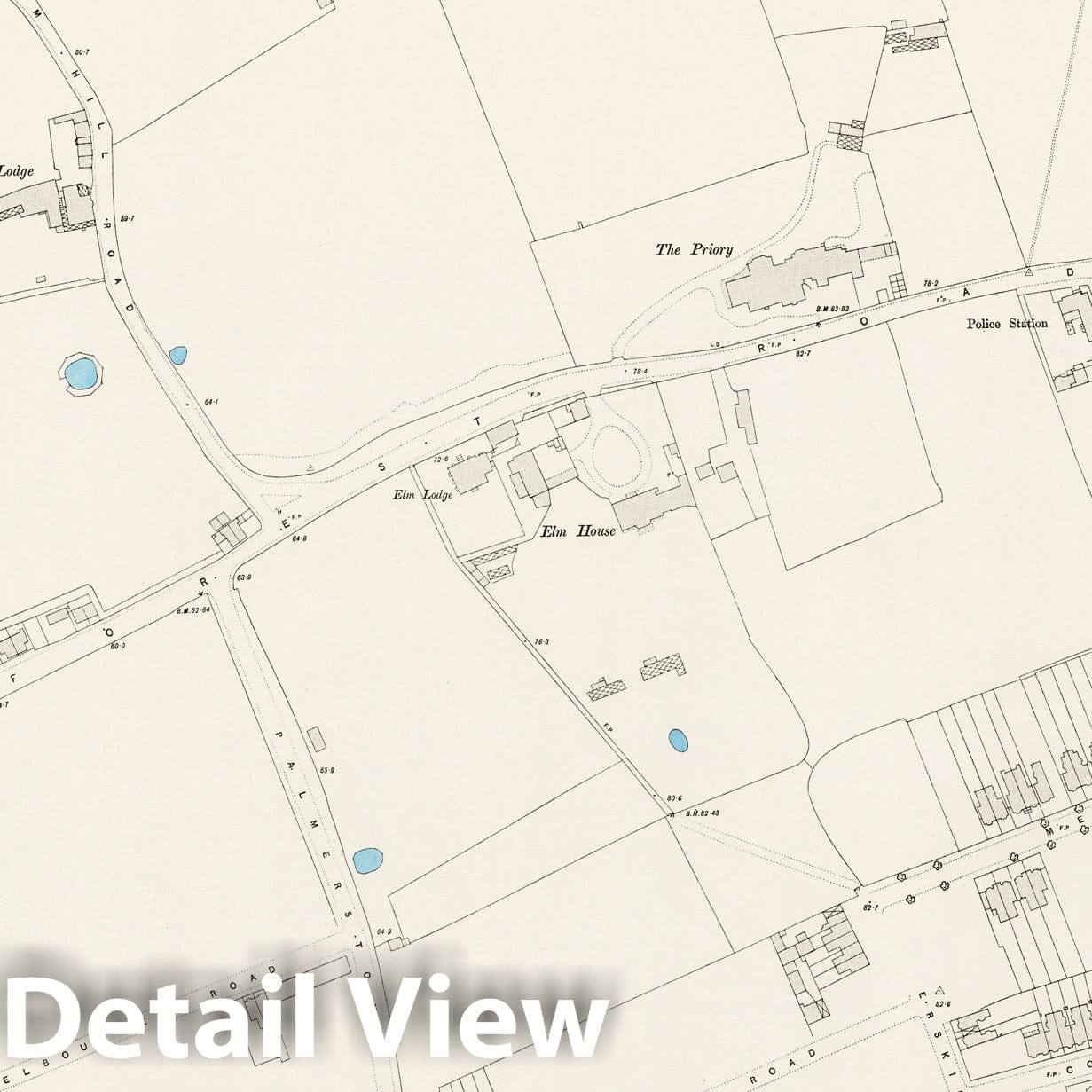London Sheet III.40 - Survey Map, 1895 - Ordnance Survey Map Print