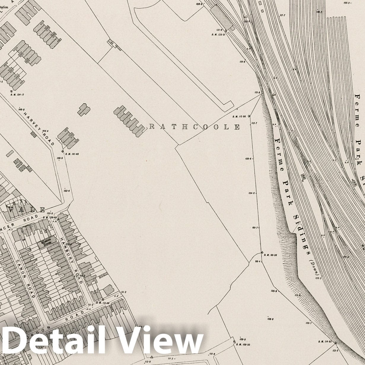 London Sheet III.44 - Survey Map, 1895 - Ordnance Survey Historical Map Print