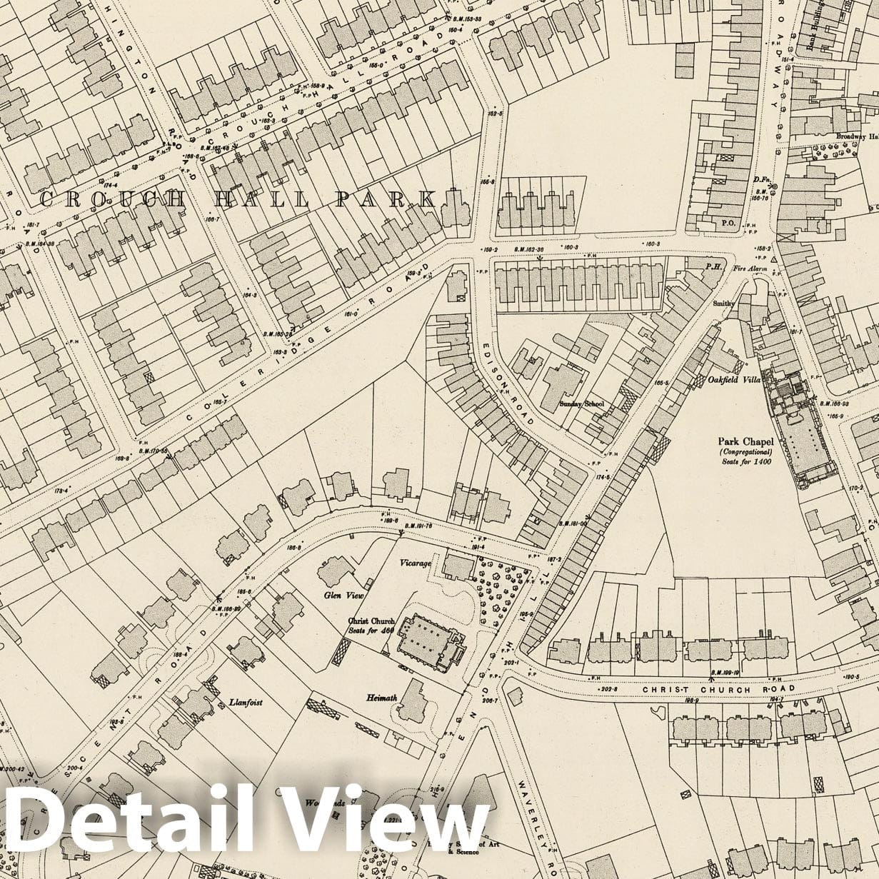 London Sheet III.53 - Survey Map, 1895 - Ordnance Survey Historical Map Print