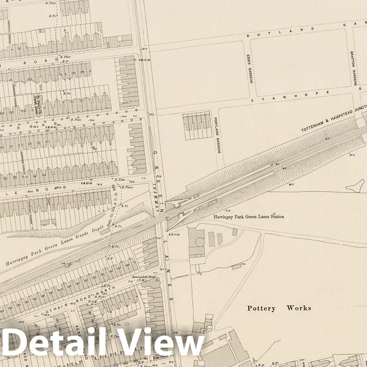 London, Sheet III.55 - Survey Map, 1895 - Ordnance Survey Historical Print